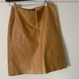 Genuine leather 👢 🫒vaquera miniskirt